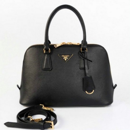 Prada Saffiano Lux Top Handle Borse BL0837 Pelle Nera Outlet Milano